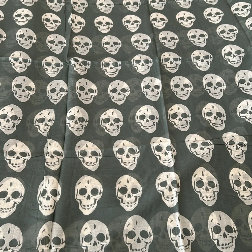 RAJ SKULL SCARF - Sage Color - Brand New please see photos